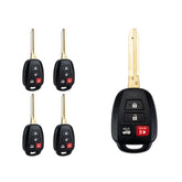 Lots of 5 Remote Car Key Fob Replacement for 2012 2013 2014 Toyota Camry HYQ12BDM G Chip